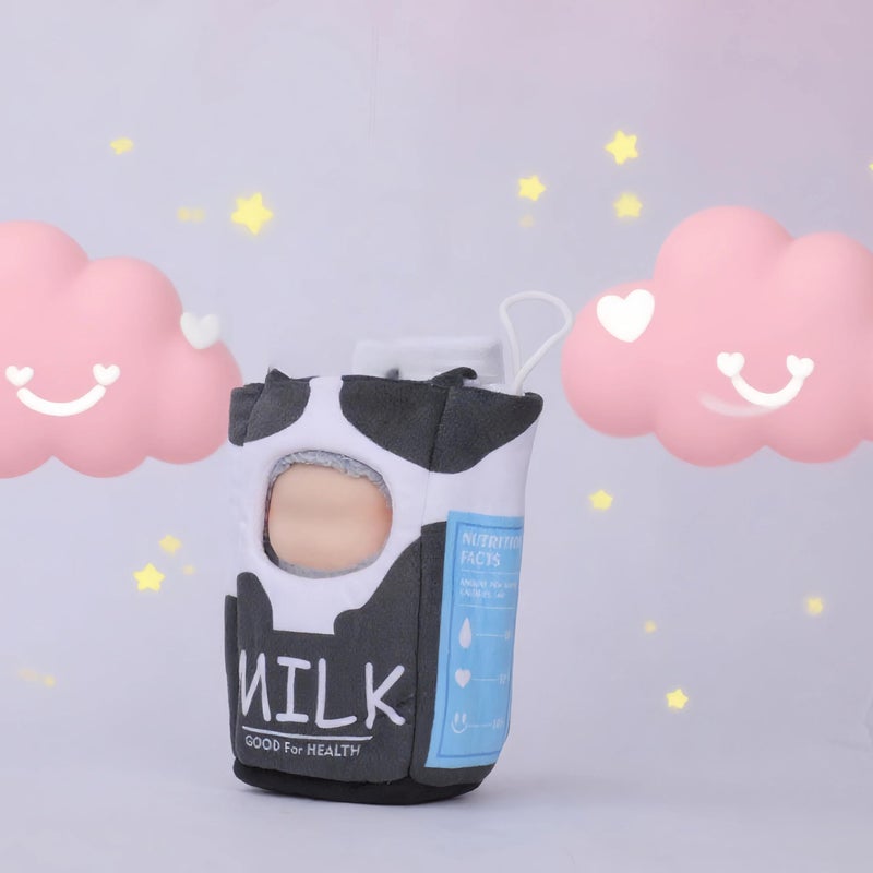 VVQUI 2026 New Adorable One-Piece Milk Clothes for 17cm Dolls, Outfits for Clothes Set, Cute Dolls Keychain Accessories (Doll Not Included) - Image 3